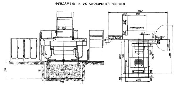 Настановне креслення горизонтально-фрезерного верстата 6904ВФ2